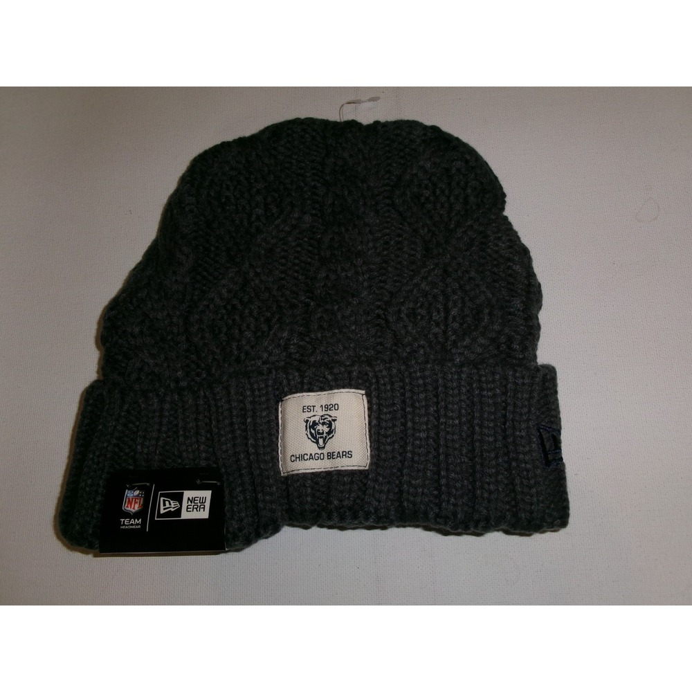 CHICAGO BEARS KNIT BEANIE TOBOGGAN Y2K 00s HAT CAP VINTAGE DEADSTOCK M6